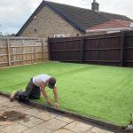 Installing Fake Grass In A Garden in Limerick